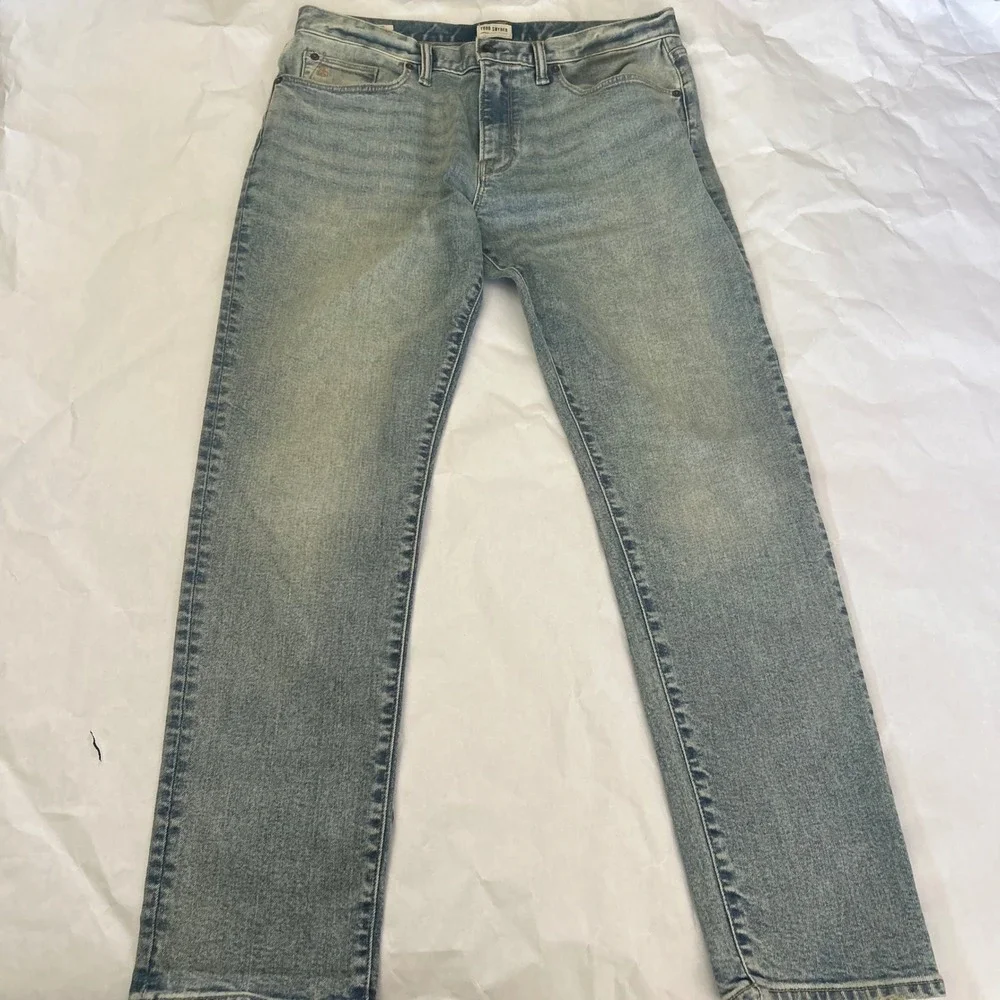 Todd Snyder Slim Fit Stretch 5 Pocket Jeans Mens 33x32 Light Wash Indigo Denim‎